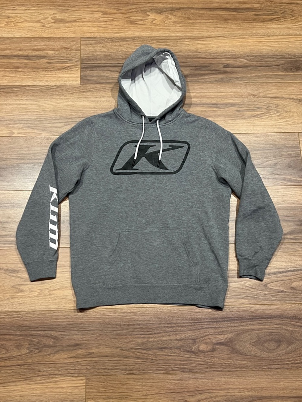 Klim Corp Hoodie in Gray/Black Size Medium